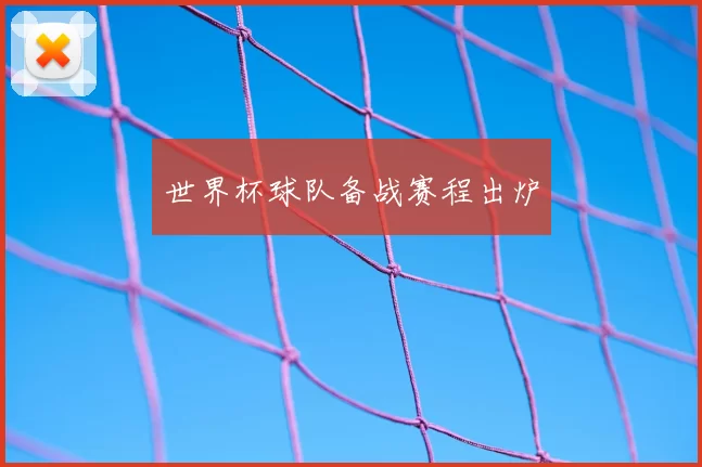 世界杯球队备战赛程出炉
