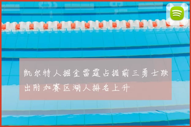 凯尔特人掘金雷霆占据前三勇士跌出附加赛区湖人排名上升